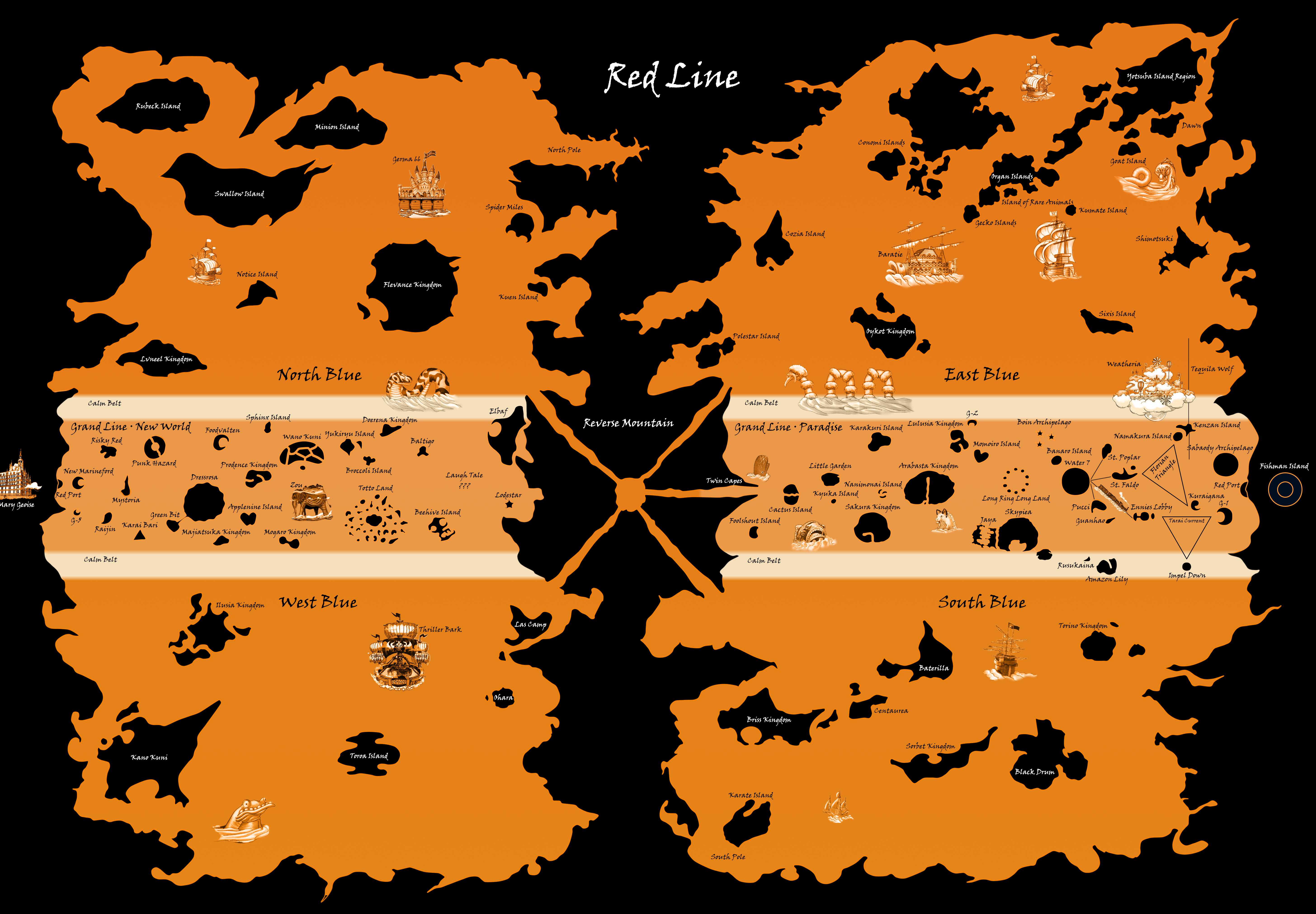 One Piece World Map Slick Version By Sharpsider On Deviantart One Piece Map Of The World