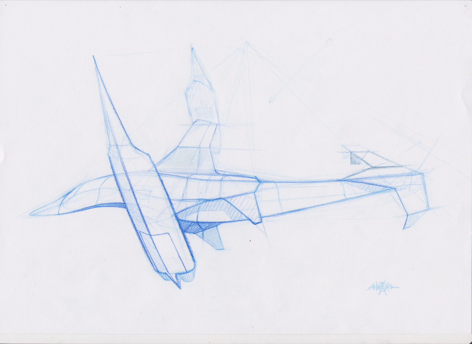 Fantasy VTOL side view sketch by OoMDCToO on DeviantArt