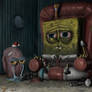 Spongebob and Gary, Digital Painting