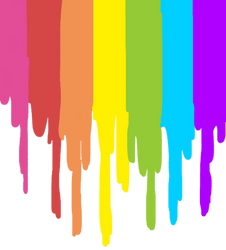 Rainbow drip transparent