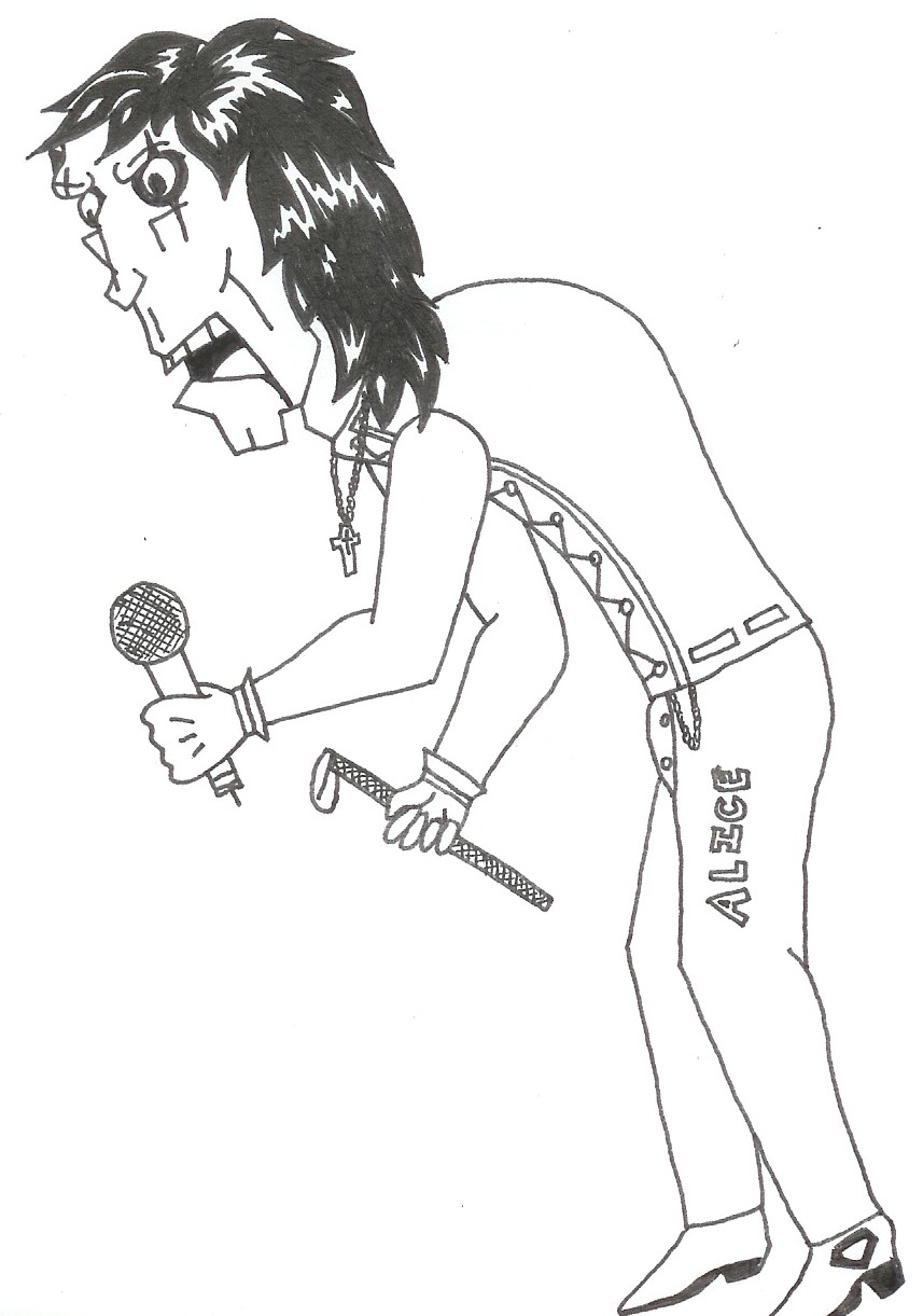 Alice Cooper Caricature: Sing