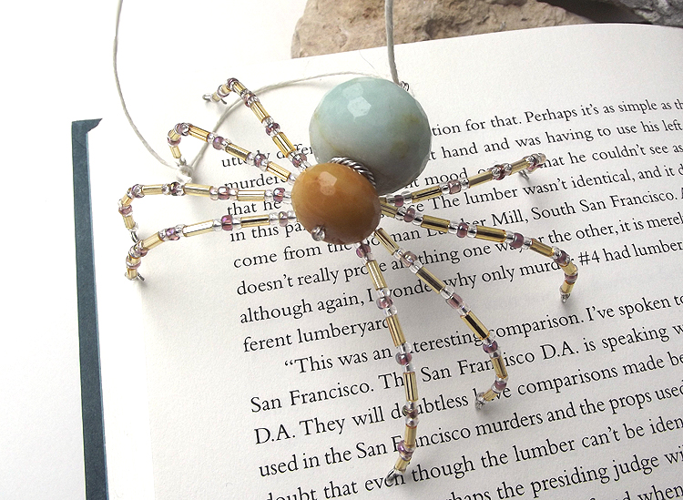 Beautiful Beaded Christmas Spider Ornament