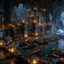 A dwarven cavern harbor