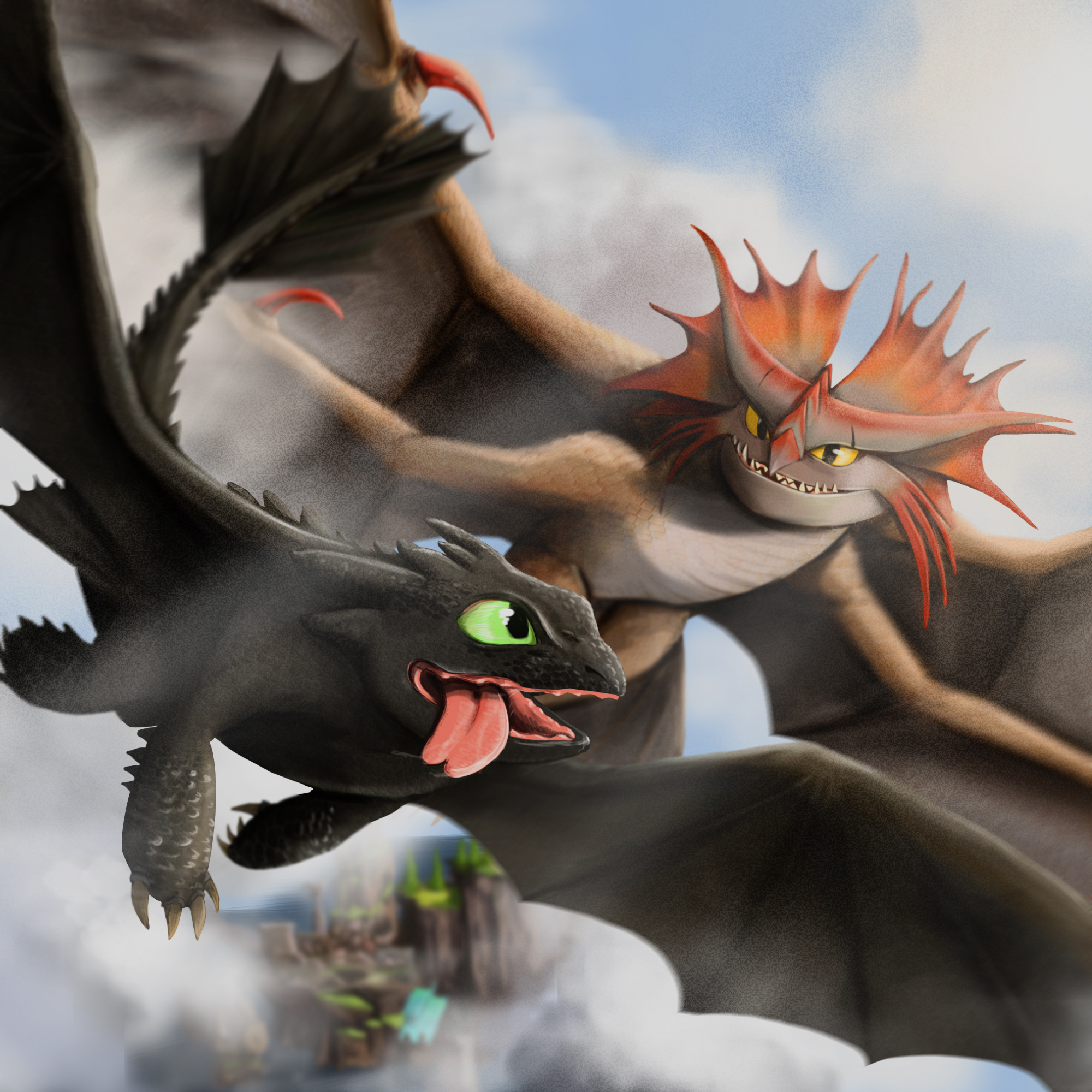 How To Train Your Dragon 2 Cloudjumper And Toothless how-to-train-your-dragon-2-cloudjumper-and-toothless