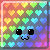 Free Avatar -- Rainbow heart pattern