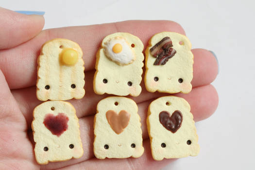 Toast Polymer Clay Charms