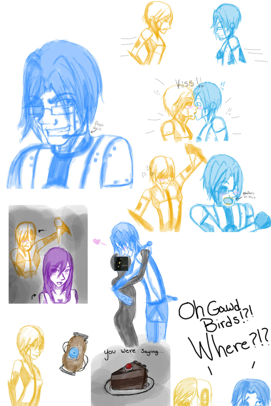 Ask GlaDos/Wheatley Sketchdump~