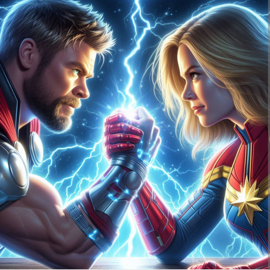 Thor vs Captain Marvel - Arm Wrestling Unleashed 1 by ivandrago186 on ...