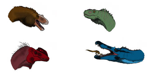 Misc. Theropods by Lazuli-Illustration