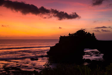 Sunset Over Tanah lot