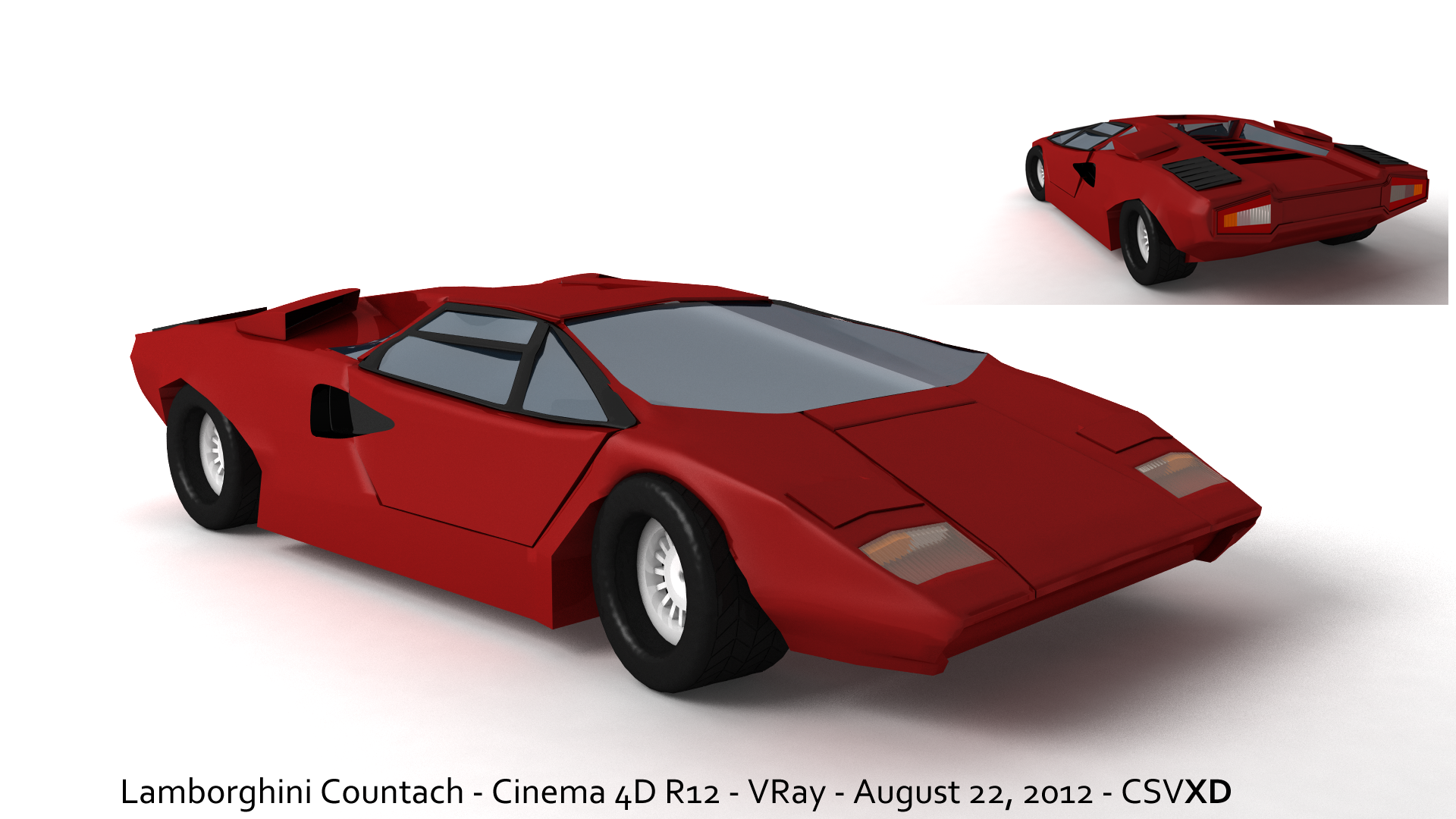 [VRay 4 C4D] Lamborghini Countach