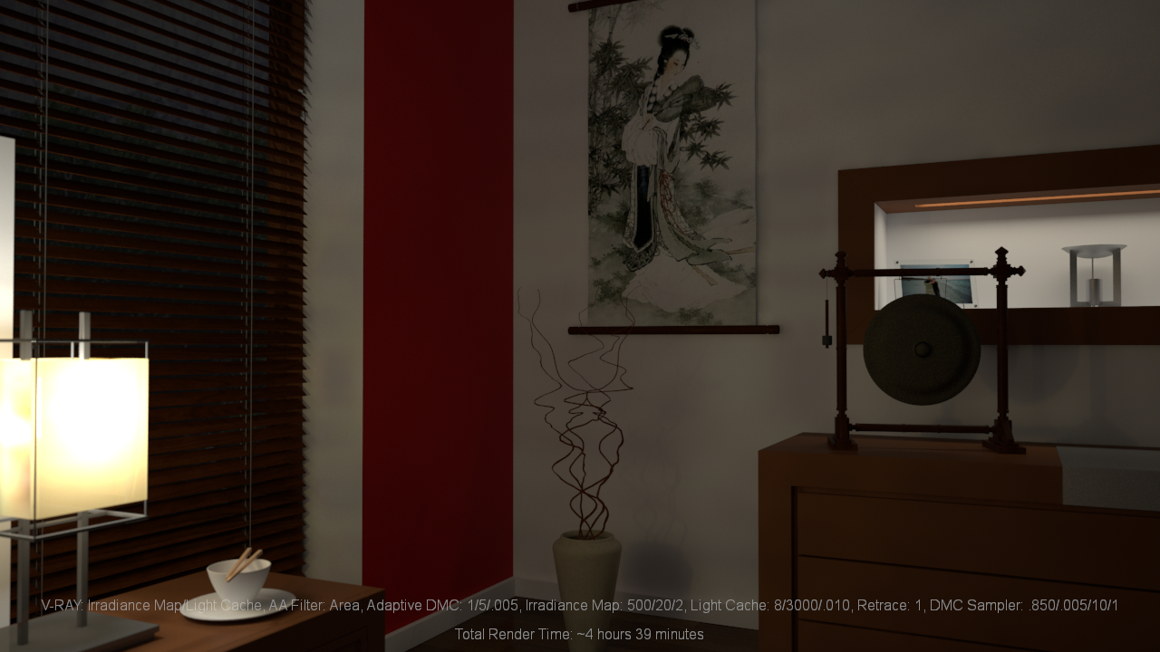 Bedroom Close-Up: Irradiance Map/Light Cache by hgagne