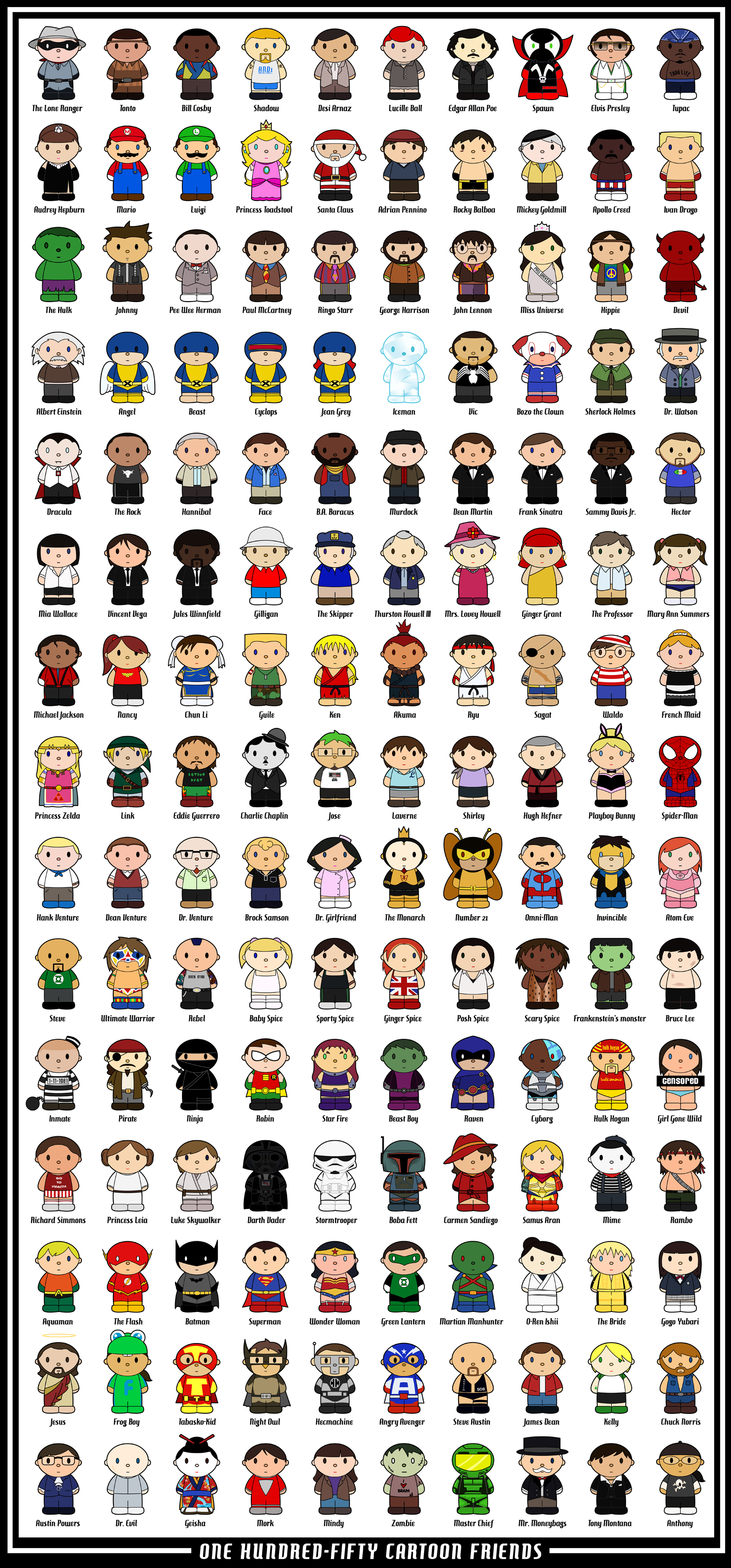 150 Cartoon Friends