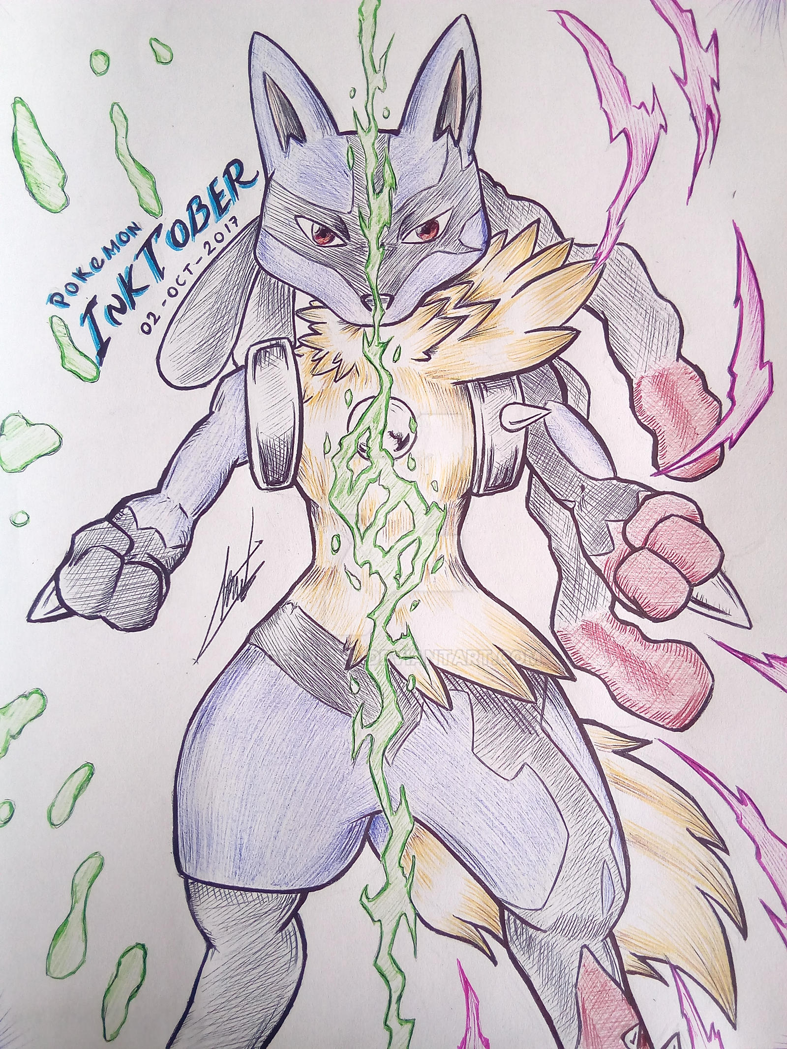 Lucario Megaevolution Inktober 2