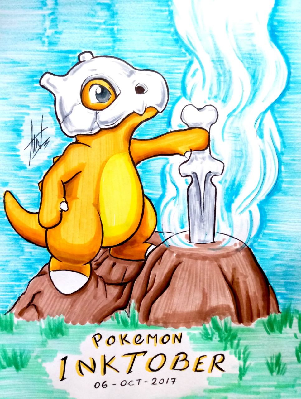 Cubone Inktober day 6