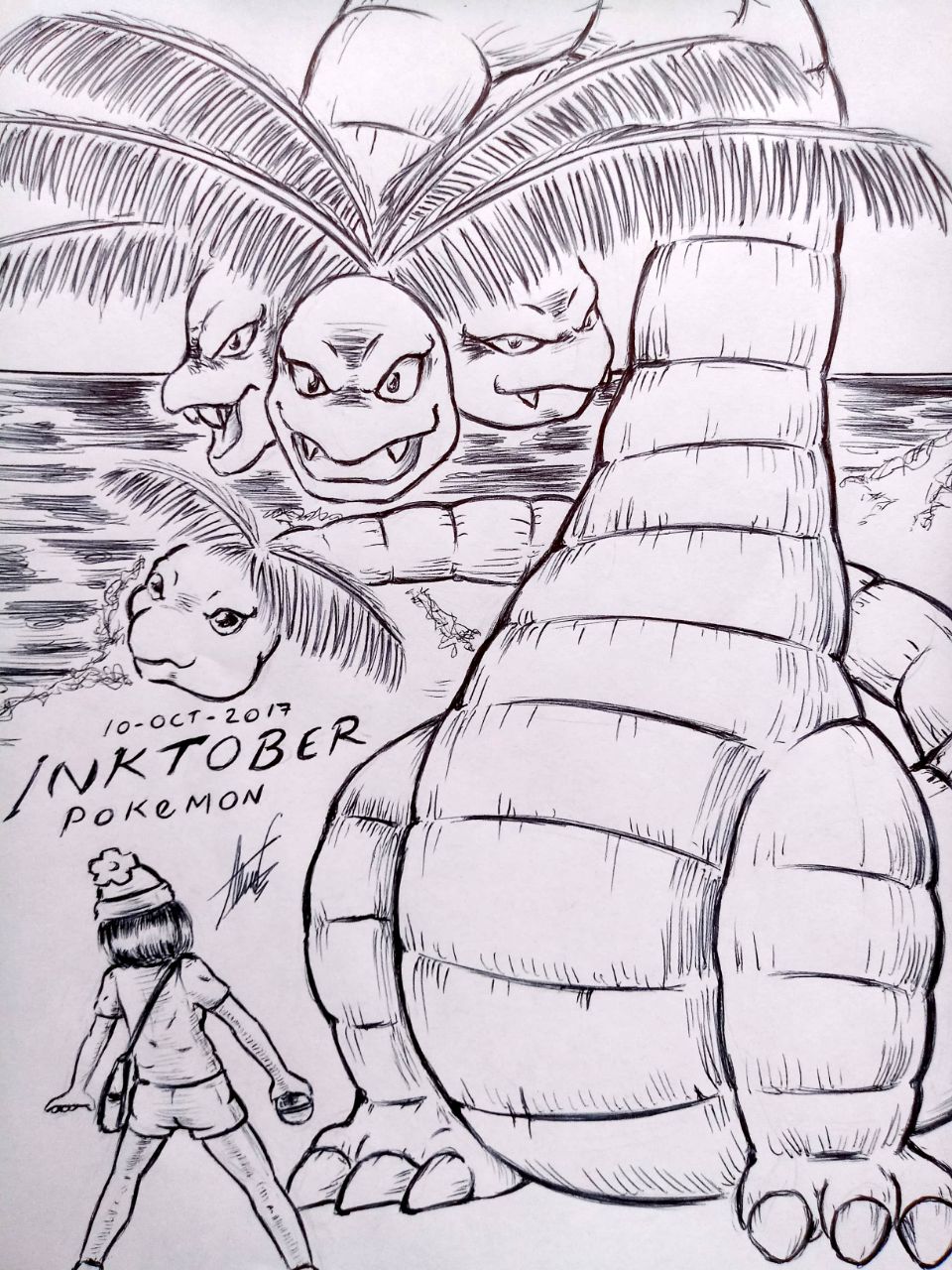 Exeggutor Alola inktober day 10
