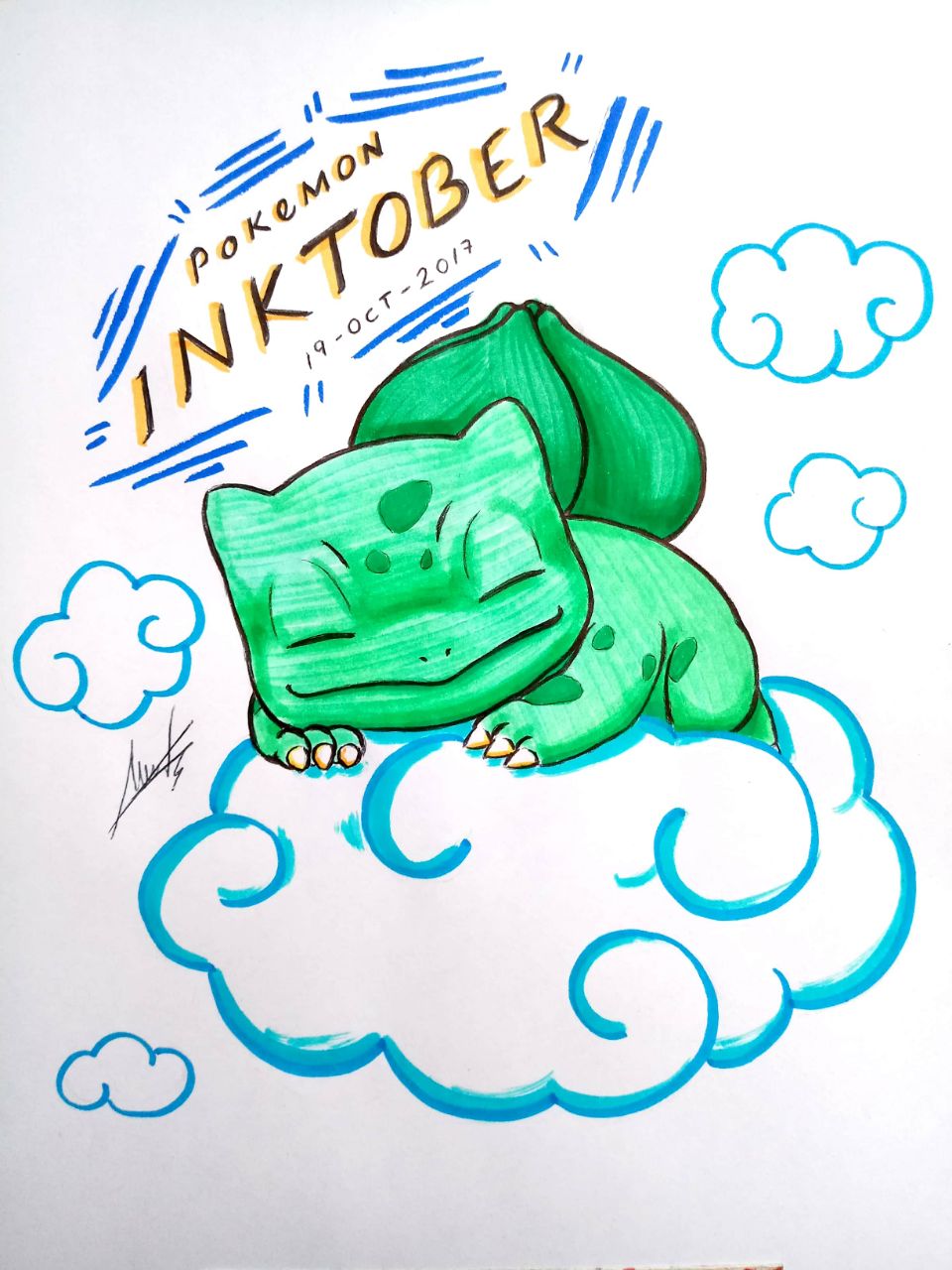 Bulbasaur inktober day 19