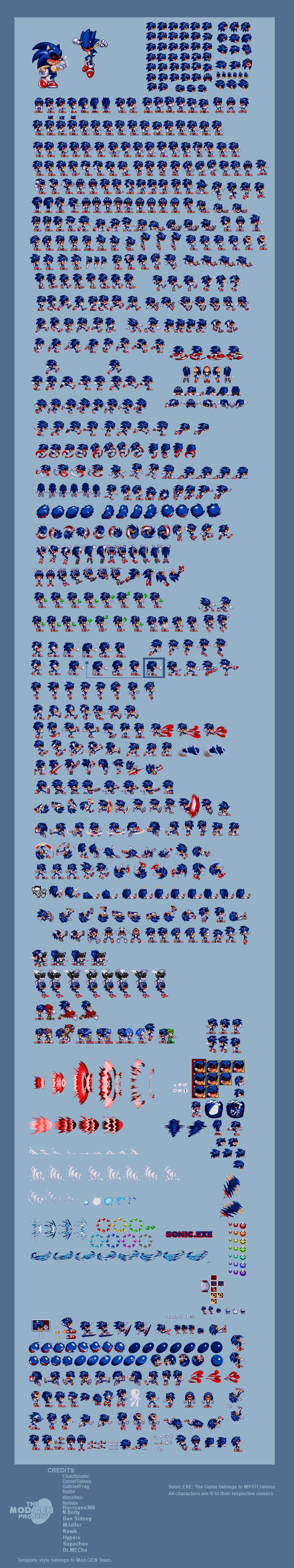 Sonic.exe/Exemonster - Modern Style sprites V.1 by MarceloHatsuneBlue32 ...