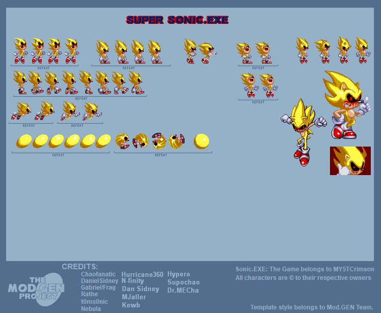 Sonic.exe/Exemonster - New Sprite Animation 2. by