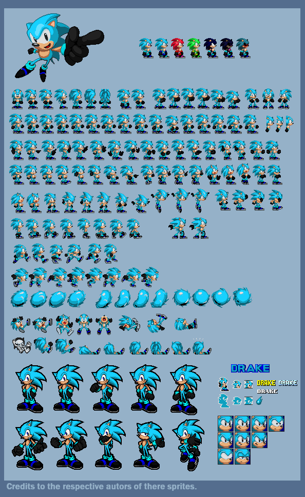 Sonic Modgen Original and Fixed Sprites Sheet by SonicFanSheet on DeviantArt