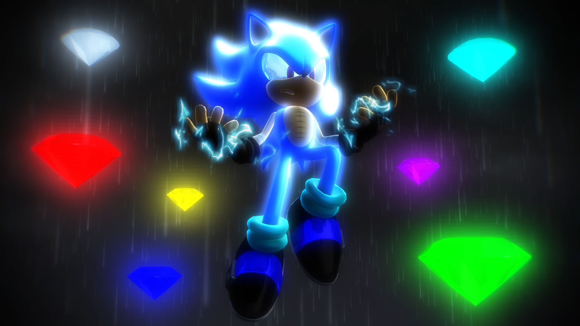 Super Sonic w/Chaos Emeralds by DARTIKEM on DeviantArt