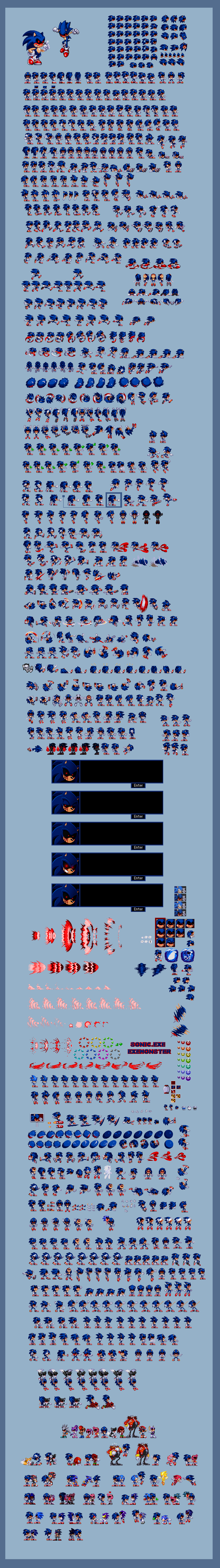 Modern Sonic Exe Sprites , Png Download - Modgen Modern Sonic Sprites,  Transparent Png - 558x740 PNG 