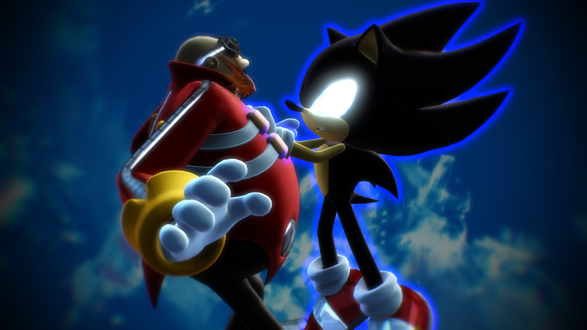 Dark Sonic V.S. Sonic.EXE and Tails.EXE, dark sonic vs super sonic HD  wallpaper