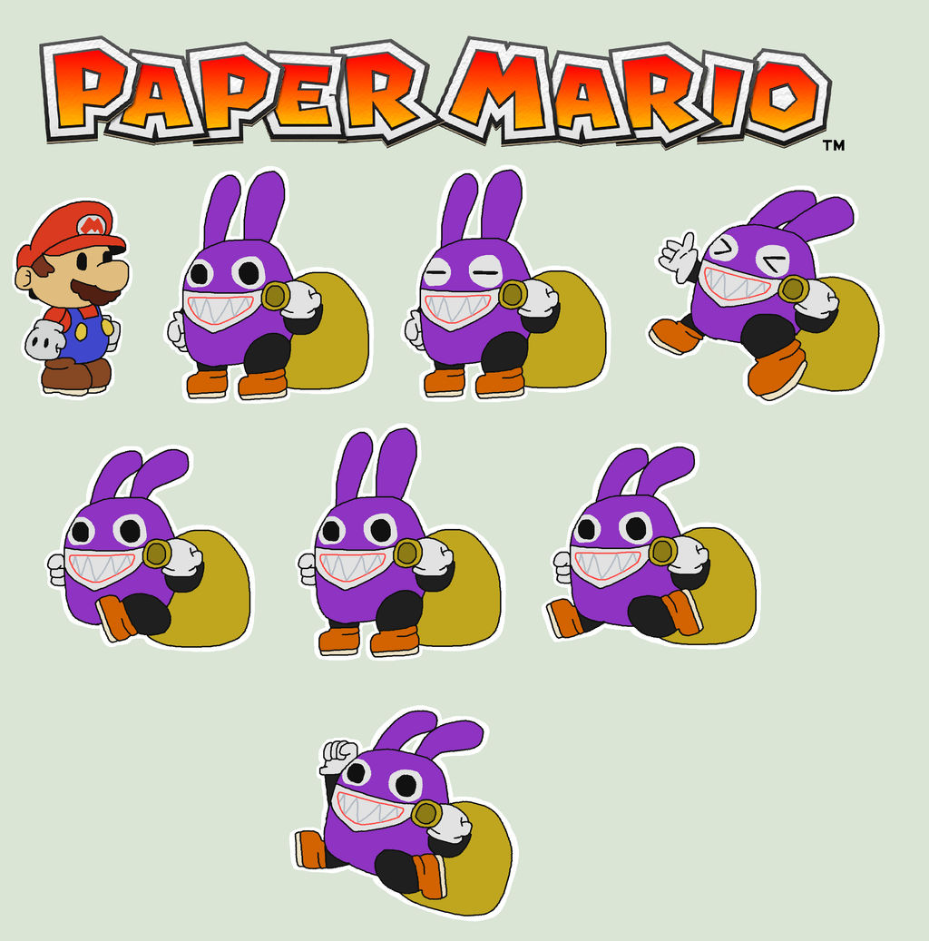 Nabbit Paper Mario Style By Ericgl1996 On DeviantArt