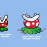 Jumping Piranha Plant in Paper Mario style