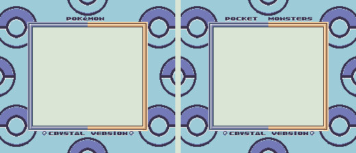 Custom Pokemon Crystal Super Game Boy Frames by ericgl1996 on DeviantArt