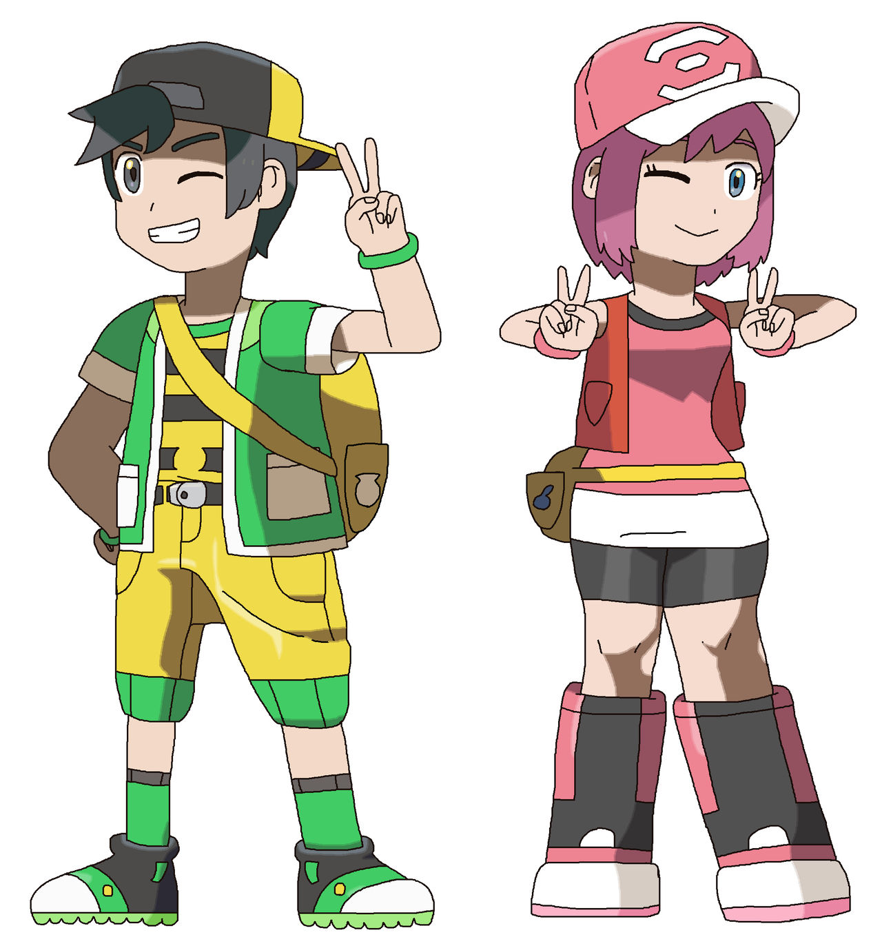 New Protagonists (Pokemon Concept Designs) by ericgl1996 on DeviantArt
