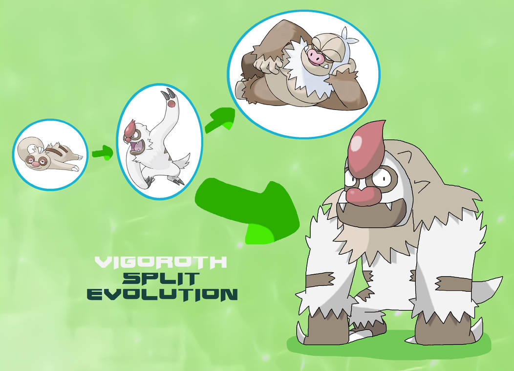 Vigoroth Split Evolution by ericgl1996 on DeviantArt
