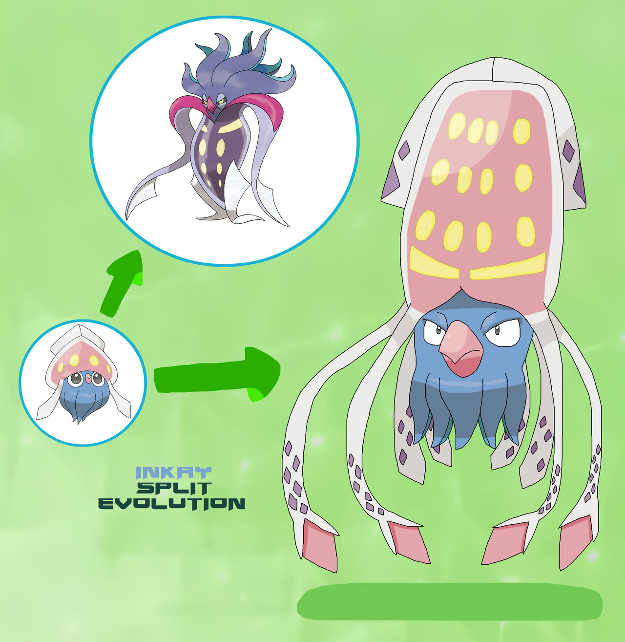Inkay Split Evolution by ericgl1996 on DeviantArt