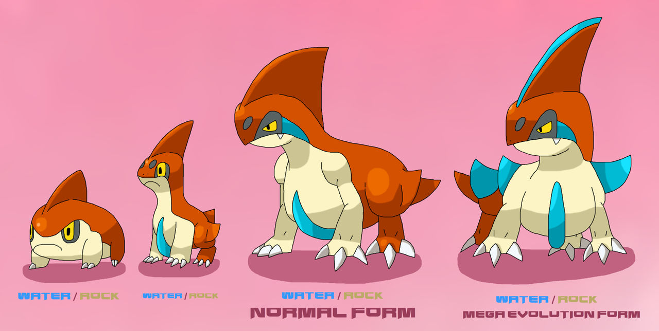 Water Rock type Beta Pokemon line by ericgl1996 on DeviantArt