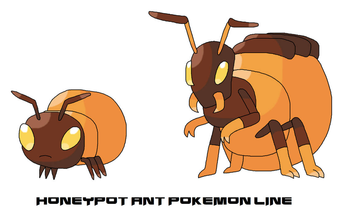 Honeypot Ant Pokemon Line (Fakemon Design) by ericgl1996 on DeviantArt