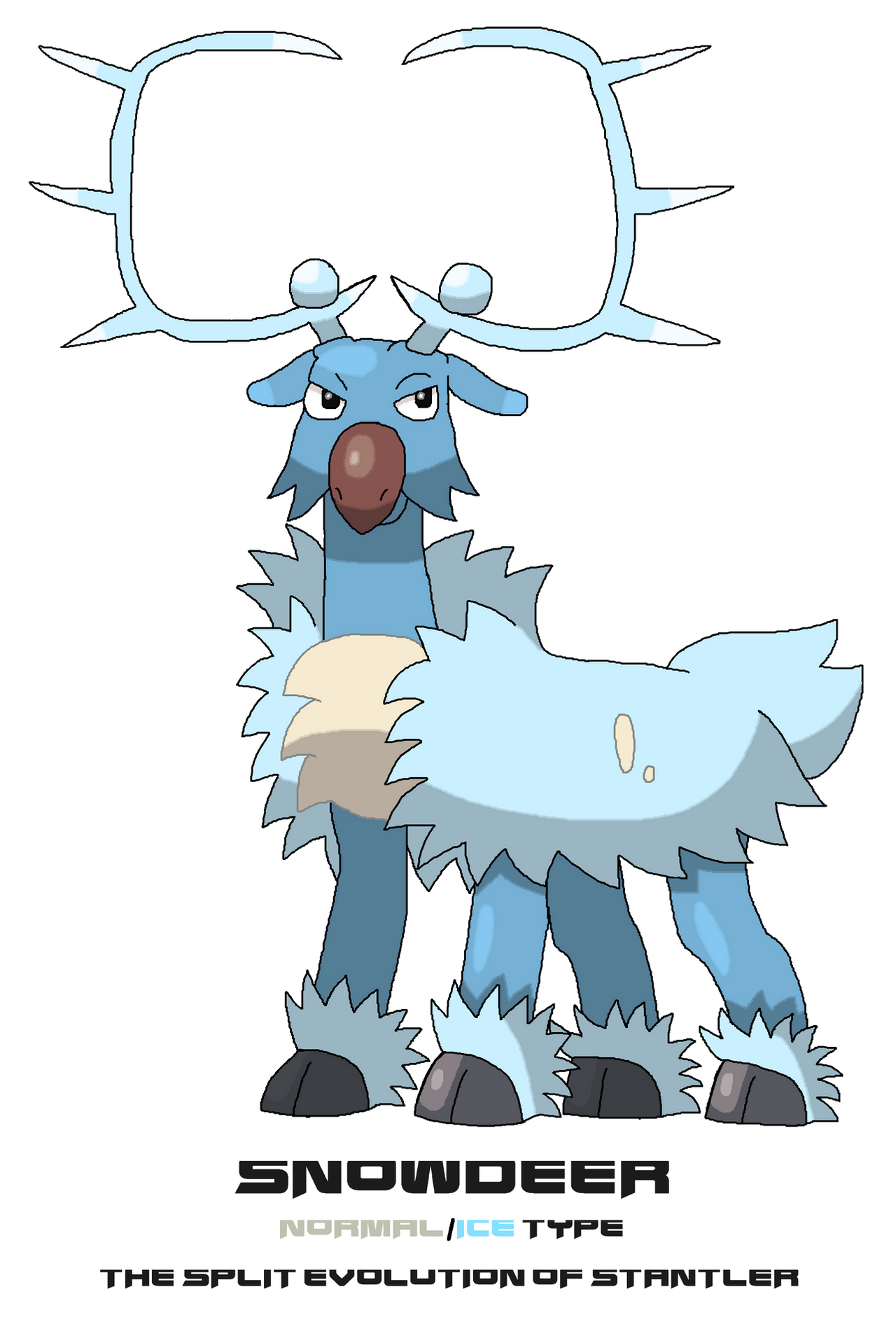 Snowdeer (Split evolution of Stantler) by ericgl1996 on DeviantArt