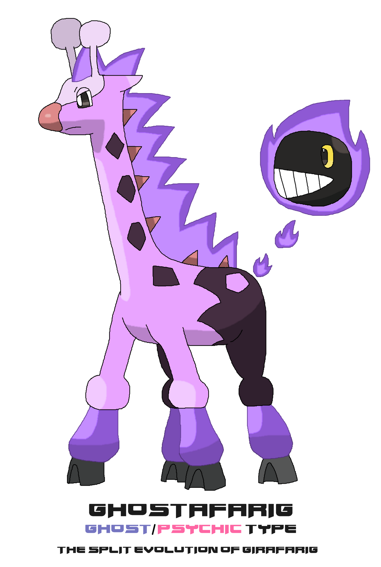 Ghostafarig (Split evolution of Girafarig) by ericgl1996 on DeviantArt