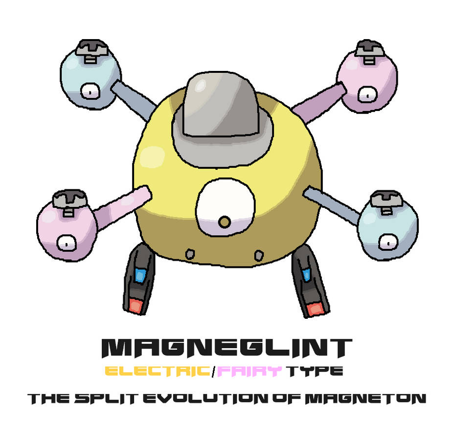 Magneglint (Split evolution of Magneton) by ericgl1996 on DeviantArt