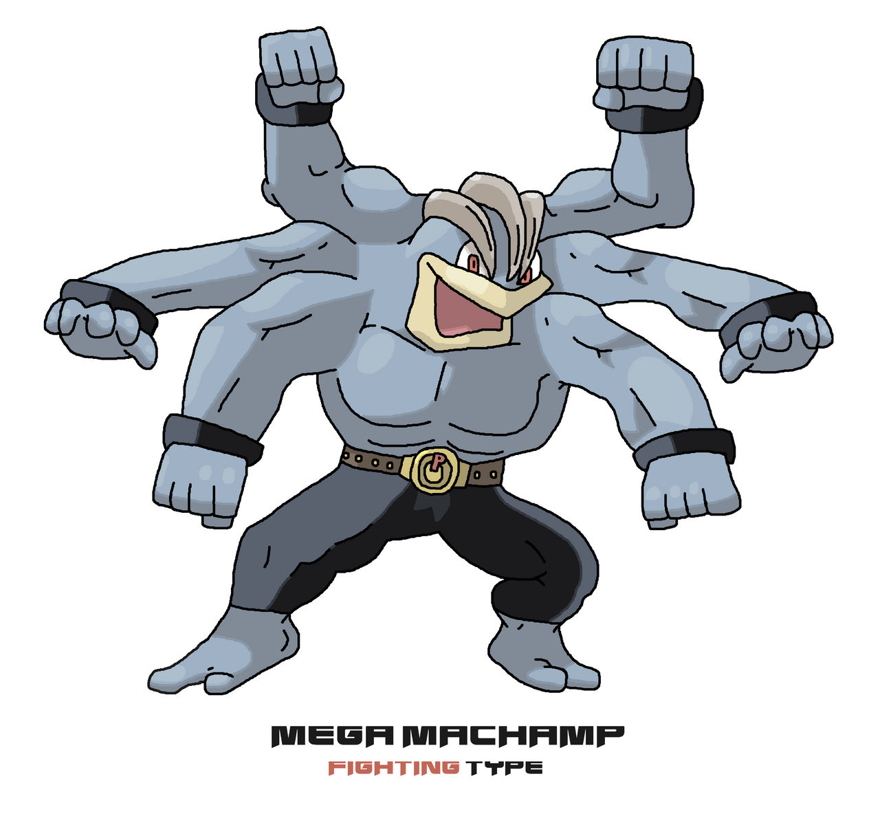 Mega Machamp (Machamp's Mega Evolution) by ericgl1996 on DeviantArt
