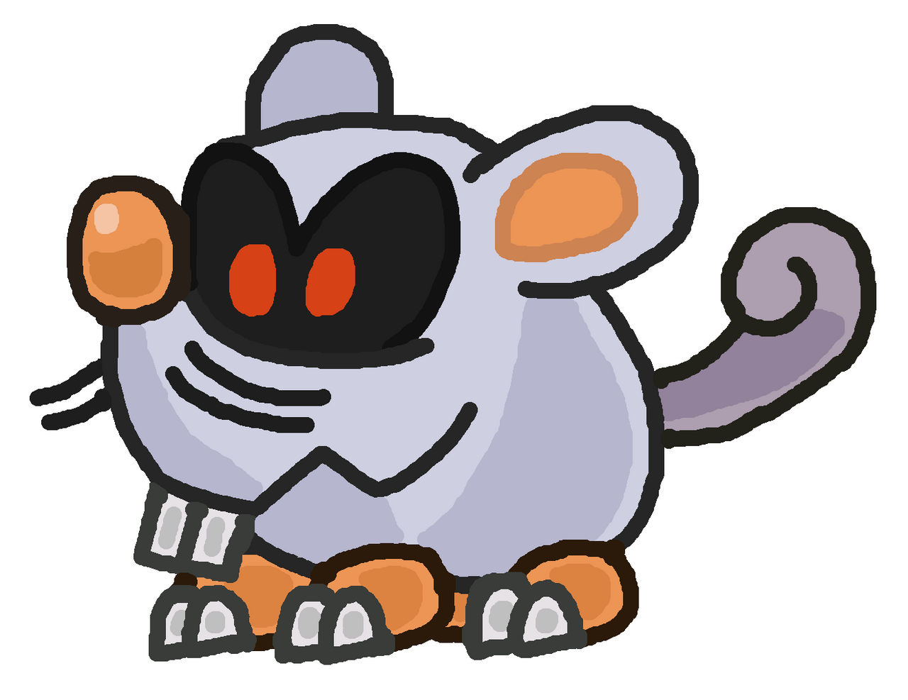 Scaredy Rat (Classic Paper Mario style) by ericgl1996 on DeviantArt