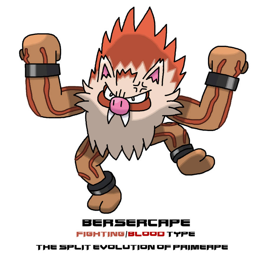 Bersercape (Split evolution of Primeape) by ericgl1996 on DeviantArt