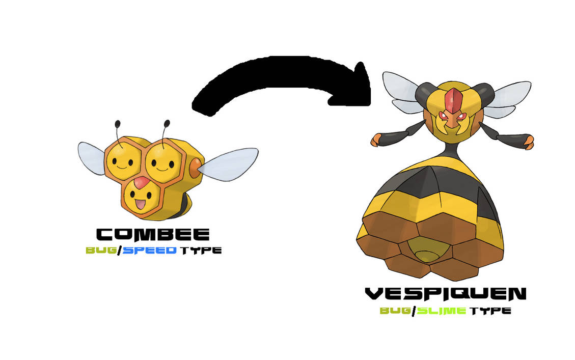 Combee line gained new types by ericgl1996 on DeviantArt