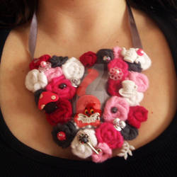 Cheshire Cat Bib Necklace