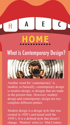 Website Design - HOME (iPhone)