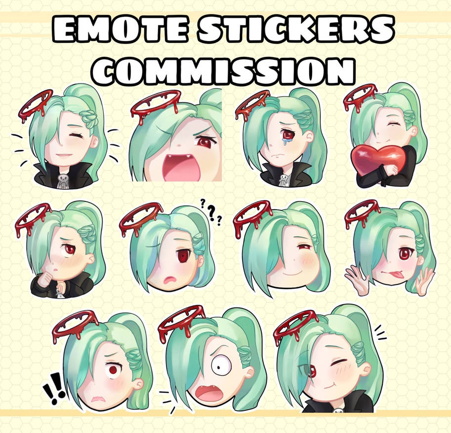 Emote stickers commission :3 by TinBlood02 on DeviantArt