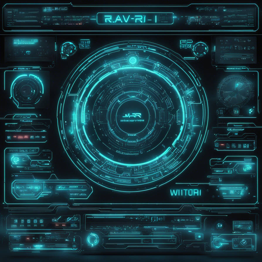 Futuristic Computer Menu Futuristic holographic computer desktop interface, by Trungbk3010 on ...