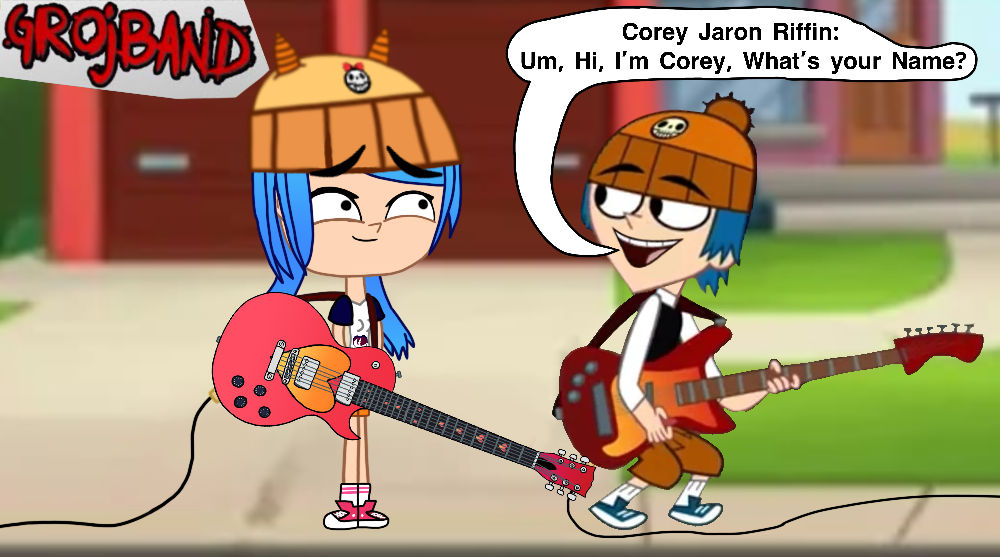 Corey Jaron Riffin Meets Cora Hayon (Grojband) by JackAdamen on DeviantArt