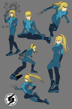 Samus Aran Sketch Compile