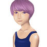 Purple haired girl