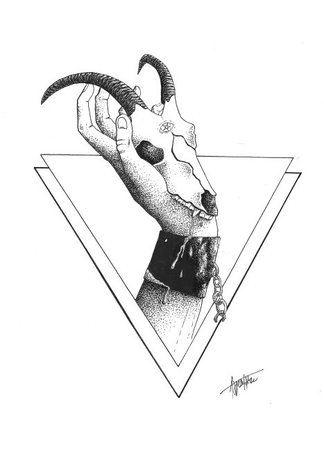 Goat skull tattoo design by Aggelikiscreations on DeviantArt
